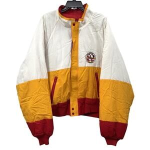 Bo-Jac Seed Co. Coat Size 3XL Puffer Red Yellow White Winter Jacket